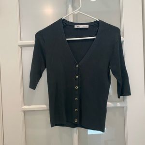 Zara green top